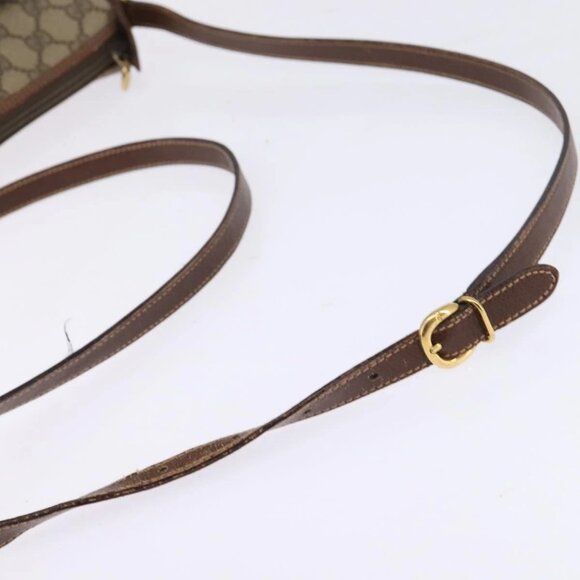 GUCCI GG Supreme Web Sherry Line Bag PVC Beige 001 754 6177 4021 Auth 148251 - Picture 8 of 16